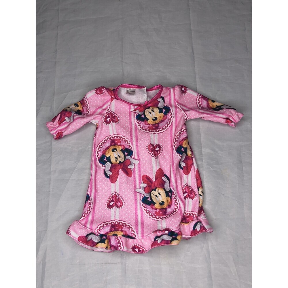 Doll - Disney Minnie Mickey Mouse Pink Nightgown - For 18 inch Doll